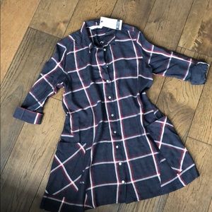 Zara plaid shirt dress